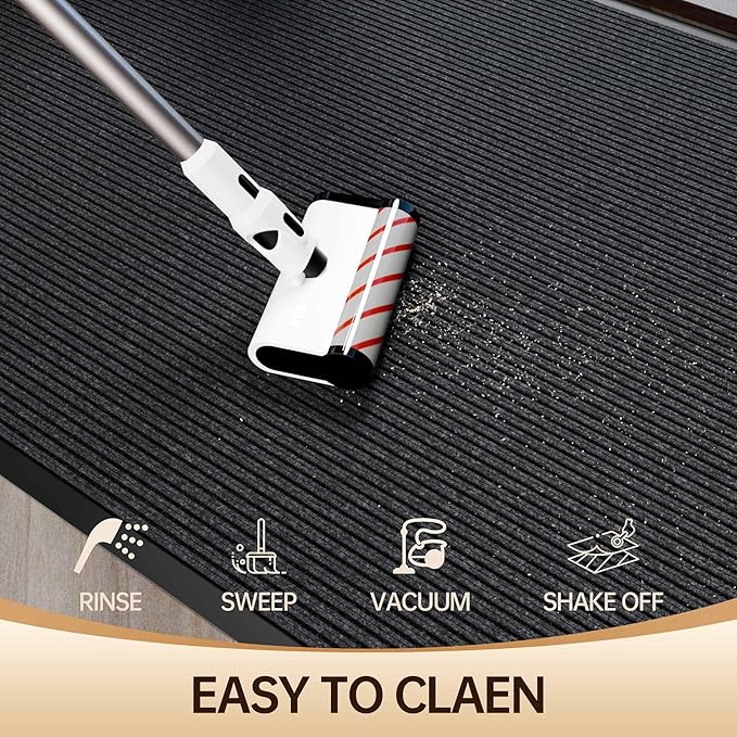 Amyracel Front Door Mat Indoor Outdoor Entrance, 24" x 48" All-Season Waterproof Doormat for Enterway, Heavy Duty Commercial Floor Mat, Fade Resistant, Rubber Back, Low Profile, Easy Clean