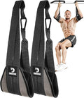 DMoose Fitness Hanging Ab Straps for Pull Up Bar & Core Strength Training - Thick Padded Arm Strap for Ab Swing with 2 Rust-Resistant Carabiners - Pull Up Straps for Ab Workouts at Home and Gym