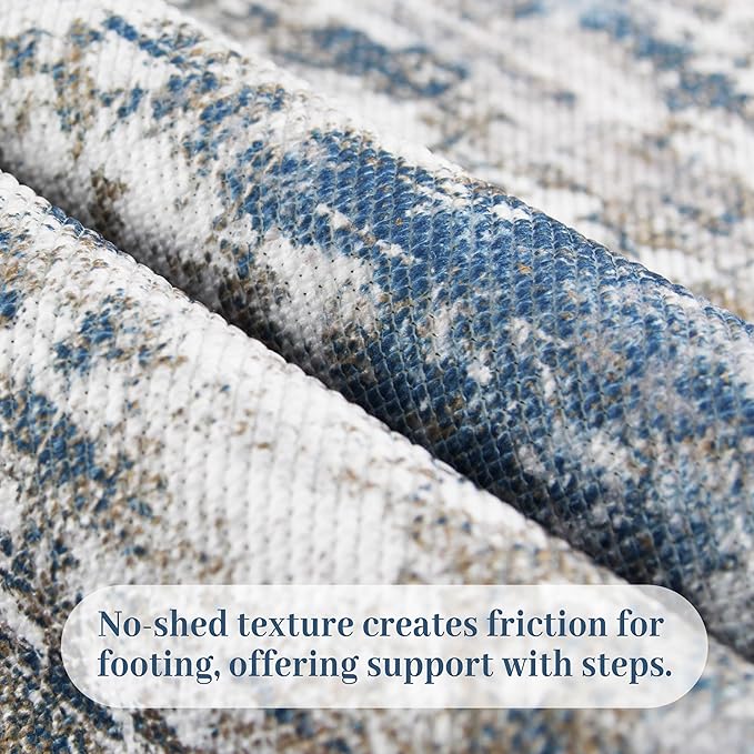 Runners for Hallways Ultra Non-Slip 2x4 Washable Kitchen Rug Abstract Tear and Stain Resistance No Pile Hand-Woven Style Lightweight Runners for Entryway, Laundry Room, Bedside, Multi