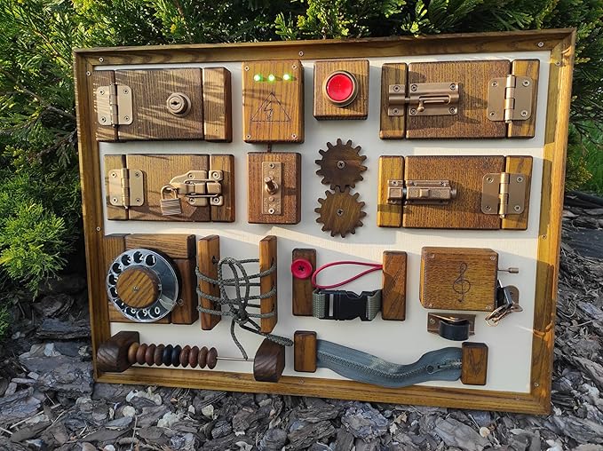 Dementia Activity Board, Wall Sensory Board for Adults, Senior Busy Board, Latch Board for Dementia and Alzheimer Patients, Rehab Tool for Care Homes