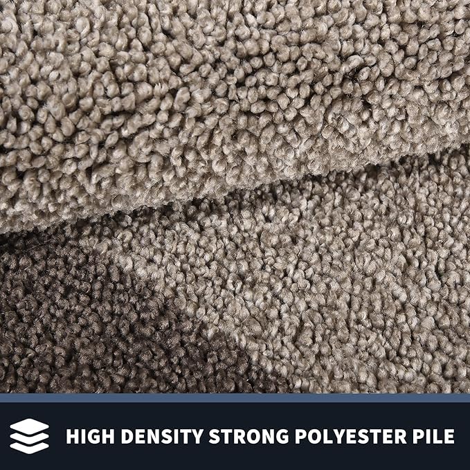 PURRUGS Dirt Trapping Door Mat 24" x 70", Non-Slip/Skid Machine Washable Entryway Rug, Shoes Scraper, Throw Rug, Super Absorbent Area Rug for Muddy Wet Shoes and Paws, Beige & Grayish Brown