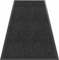Front Door Mat, 4'x8' Indoor Outdoor Door Mat, Commercial Industrial Entrance Doormat, Heavy Duty Welcome Mat, Rubber Backing Non Slip Doormat for Entryway, Grey