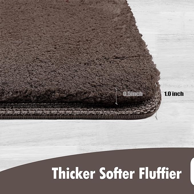 PURE ERA Carpet Stair Treads Ultra Plush 8 x 30 inch Soft Indoor Stair Protectors Pet-Friendly Non-Slip Skid Resistant Tape Free Washable Reusable(7 Pieces,Dark Brown)