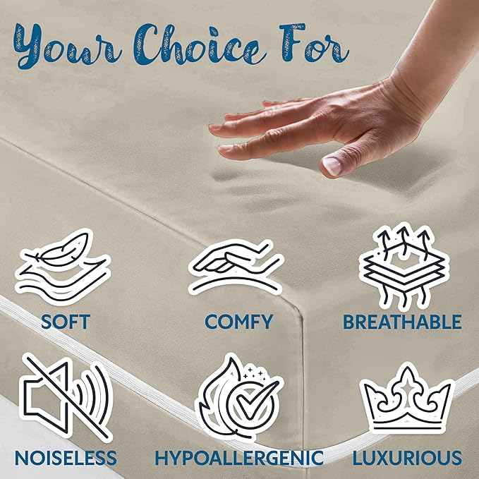 Guardmax Jersey Knitted Twin XL Zippered Mattress Encasement - Waterproof & Bed Bug Proof Mattress Protector - Comfortable, Soft, and Noiseless Zippered Bedding - Dust Mite Proof (39 x 80 x 10)