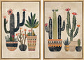 MUDECOR Framed Canvas Print Wall Art Set Mexican Cactus Tropical Botanical llustrations Modern Art Decorative Bohemian Calm/Zen for Living Room, Bedroom, Office - 16"x24"x2 Natural