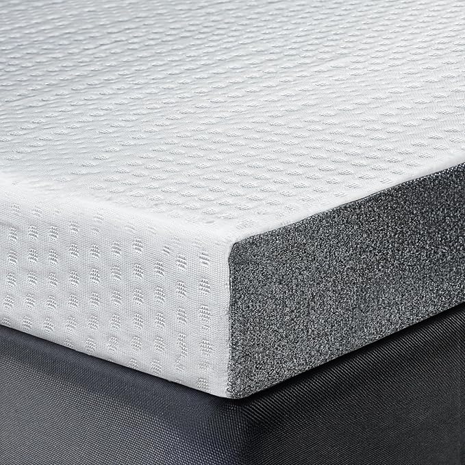 Cooling Mattress Topper Twin XL Size 2 Inch, Cooling Gel & Bamboo Charcoal Memory Foam Mattress Topper for Back Pain Relief, Firm Dual-Layer Foam Bed Pad with Removable Cover College Dorm