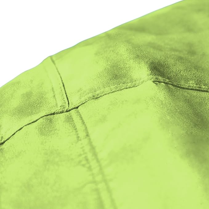 Lumaland Luxurious 5ft Large Bean Bag Chair with Microsuede Cover - Ultra Soft, Foam Filling, Washable Bean Bag Sofa for Kids, Teenagers, Adults - Sack Chair for Dorm, Family Room - Light Green