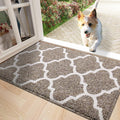 OLANLY Indoor Door Mat, 32x20, Non-Slip Absorbent Resist Dirt Entrance Mat, Washable Low-Profile Inside Floor Doormats for Entryway, Brown