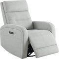 Watson & Whitely Swivel Power Recliner with Adjustable Headrest, Recliner Chairs for Adults, Small Glider Rocker for Living Room, Fabric in Dove Grey