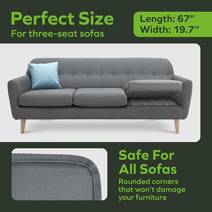 BEN'SHOME® Heavy Duty Couch Cushion Support Board – Instantly Repair Sagging Sofa Seat | 19.7" x 58"-67" | .5" Furniture Grade Wood Under Cushions Insert, Anti-Slip, Extend Sofas & Couches Life