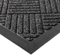 Front Door Mat Outside Entrance, 4' x 2' Heavy Duty Indoor Outdoor Door Mats for Entryway, Trap Dirt Outdoor Doormat Low Profile, Non Slip Welcome Mats for Front Door, Artificial Grass