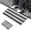 4" Rise Modular Threshold Ramp for Doorways, Stable Wheelchair Ramp for Home Steps, Aluminum Door Ramp and Curb Ramp for Scooters, Power Chairs, Cars, 1100LBS Load Capacity