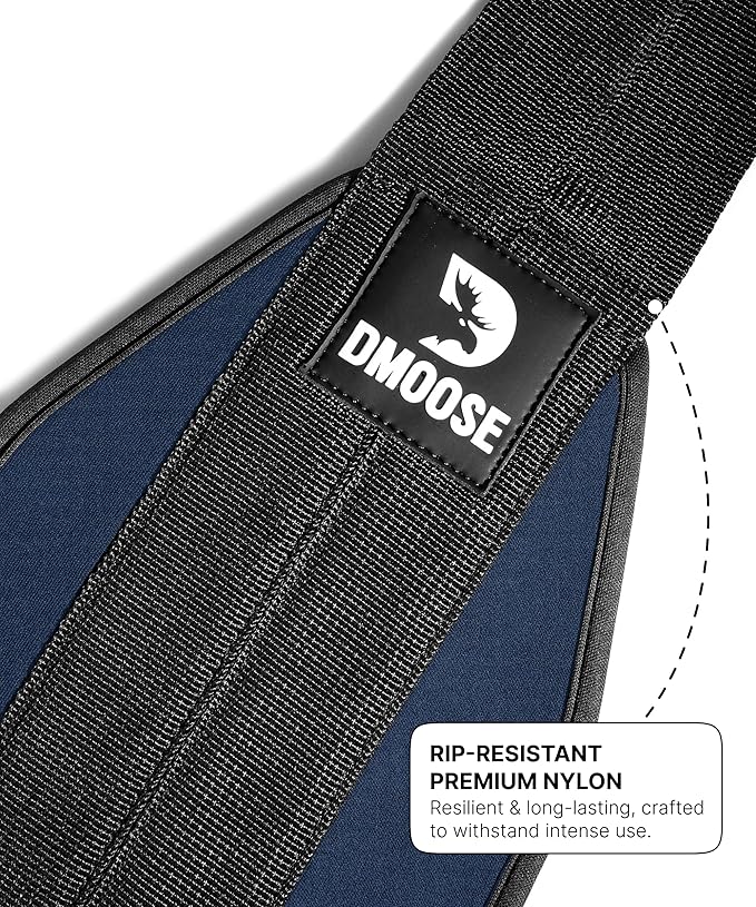DMoose Fitness Hanging Ab Straps for Pull Up Bar & Core Strength Training - Thick Padded Arm Strap for Ab Swing with 2 Rust-Resistant Carabiners - Pull Up Straps for Ab Workouts at Home and Gym