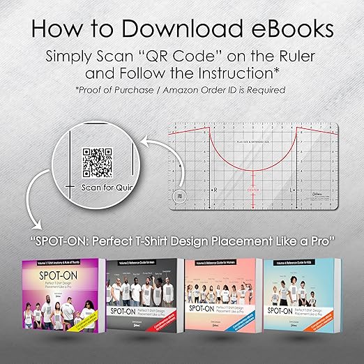 (5 Sizes) Tshirt Ruler Guide for Vinyl Alignment – T Shirt Measurement Tool, Center Placement Guide for Heat Press, Shirt Ruler, Left Chest Logo, DTF, HTV, Sublimation, Shirt Alignment Tool