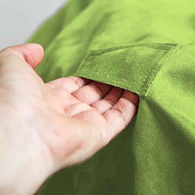 Lumaland Luxurious 4ft Large Bean Bag Chair with Microsuede Cover - Ultra Soft, Foam Filling, Washable Bean Bag Sofa for Kids, Teenagers, Adults, Pets - Sack Chair for Dorm, Kid's Room - Light Green