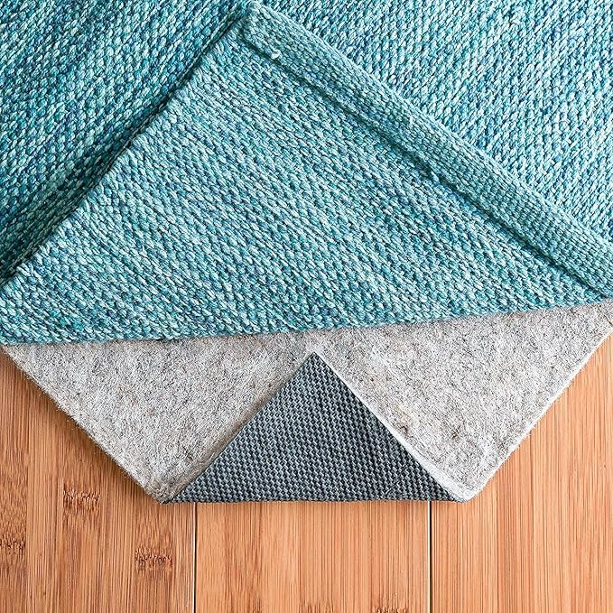 RUGPADUSA - Dual Surface - 10'x14' - 1/4" Thick - Felt + Rubber - Non-Slip Backing Rug Pad - Safe for All Floors