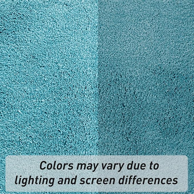 Luxury Quick Dry Non-Slip Bathroom Rugs【24'' x 36'' Blue】 Highly Absorbent Washable and Ultra Soft, Extra Thick Fluffy Bath Mats for Shower/Kitchen/Bathtub Floor