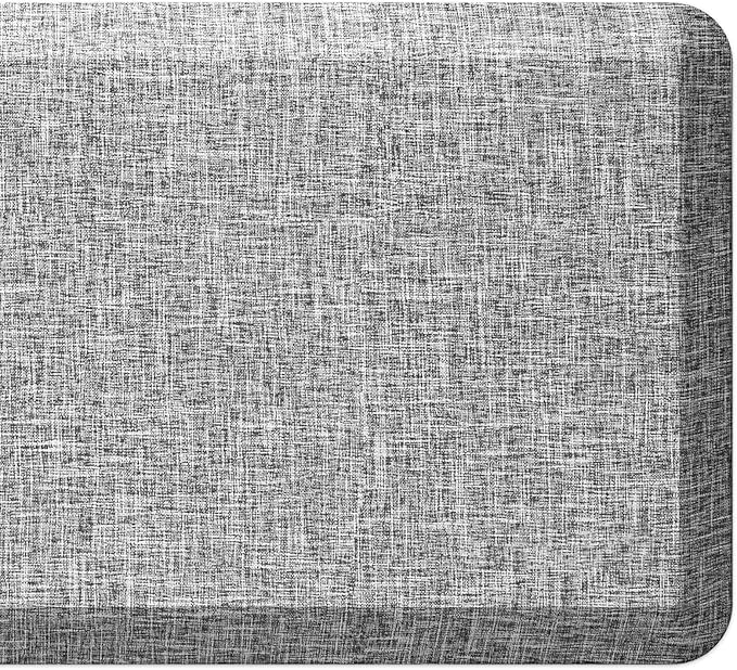 Anti Slip 3/4 inchs Anti Fatigue Kitchen Floor Mat, Ergonomic Comfort Standing Mat, Waterproof Kitchen Runner for Home, Kitchen, Office, Laundry, Garage (Light Gray, 24" x 70" -0.75")