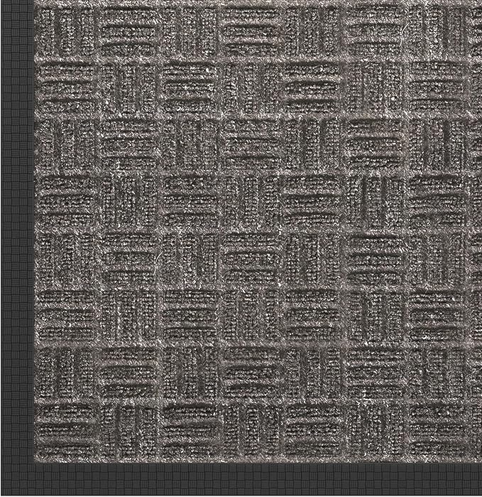 Ottomanson Heavy Duty Rubber Floor Mat – Non-Slip, Waterproof, Easy to Clean – Utility Rug for Entryway, Kitchen, Garage, or Patio – Stain Resistant, Hose Washable – 24" x 36", Charcoal