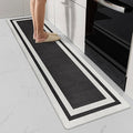 Anti Fatigue Kitchen Floor Mat Cushioned Non-Skid Waterproof Floor Mat Ergonomic Comfort Foam Standing Rugs for Floor for Kitchen, Floor, Office, Sink, Laundry Black 17.3 Inch x 59 Inch