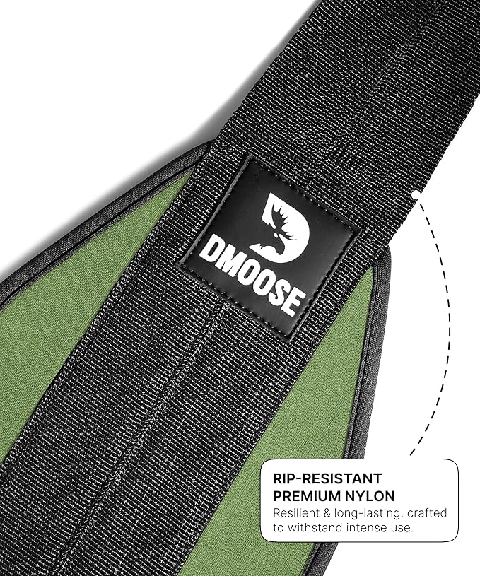 DMoose Fitness Hanging Ab Straps for Pull Up Bar & Core Strength Training - Thick Padded Arm Strap for Ab Swing with 2 Rust-Resistant Carabiners - Pull Up Straps for Ab Workouts at Home and Gym