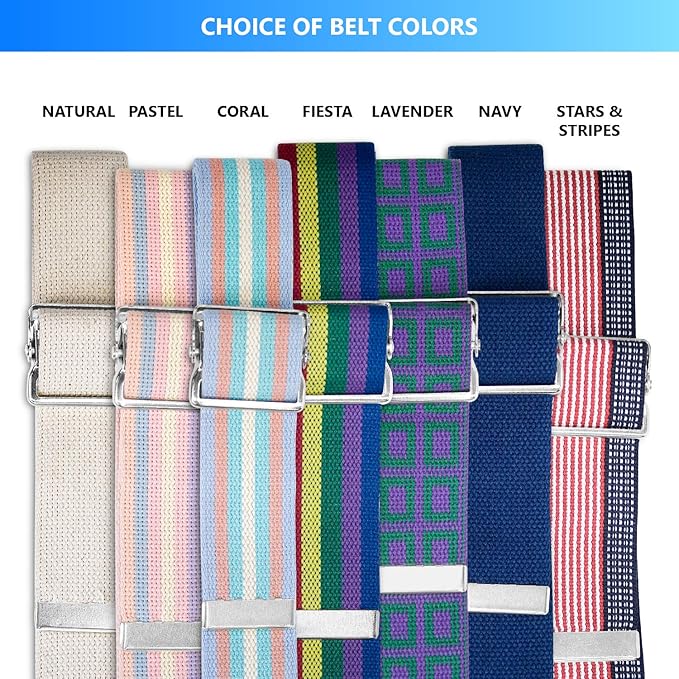 NYOrtho Metal Buckle Gait Belt - Adjustable Machine Washable Strong and Durable Material Latex Free, Natral, 72"