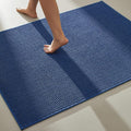 Large Bathroom Rugs Non Slip Washable Bath Rugs Super Absorbent Bathroom Rug Thin Quick Dry Low Pile Bath Mats, Navy Blue 36"x48"