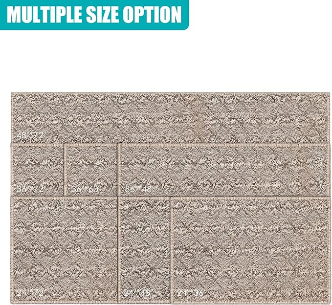 Azadx 3'x4' Front Entryway Door Mat Non Slip Indoor Door mats Washable Entry Mats Welcome Doormat Dirt Trapper for House Entry Low Profile Doormat Indoor Entrance Mat