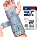 FEATOL Wrist Brace Carpal Tunnel for Women Men, Adjustable Night Sleep Support Brace with Splints Right Hand, Medium/Large