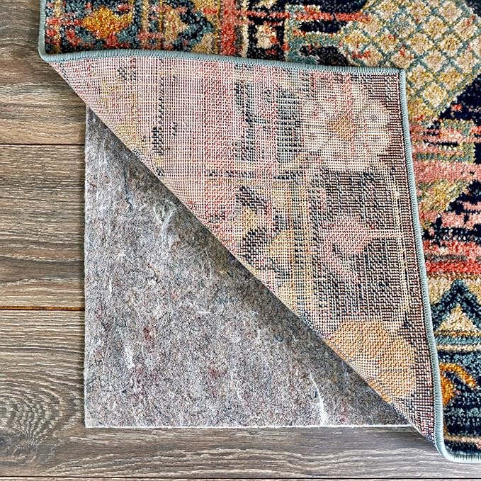 RUGPADUSA - Dual Surface - 2'x8' - 1/8" Thick - Felt + Rubber - Non-Slip Backing Rug Pad - Adds Low-Profile Comfort and Protection