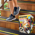 Reflective Grip Tape for Stairs 30" x 8" - 12-Pack Outdoor Stair Treads Non-Slip Weather Resistant - Anti Slip Tape for Exterior Wooden Steps - Waterproof 80-Grit Adhesive Treads