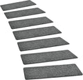 PURE ERA Carpet Stair Treads Tape Free Non Slip Indoor Stair Carpet Stair Protectors Pet-Friendly Non-Slip Skid Resistant Washable Reusable 8" x 30"(2 Pieces,Dark Gray)