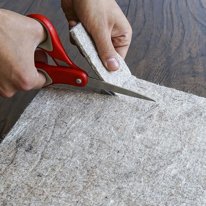 RUGPADUSA - Dual Surface - 4'x6' - 1/8" Thick - Felt + Rubber - Non-Slip Backing Rug Pad - Adds Low-Profile Comfort and Protection