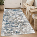 3x5 Area Rug Washable Entryway Rug Non Slip Abstract Tear and Stain Resistance No Pile Lightweight Throw Rugs Carpet for Kitchen, Entrance, Foyer, Bedside, Mudroom, Multi