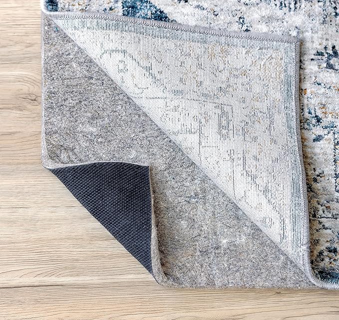 RUGPADUSA - Dual Surface - 6'x9' - 3/8" Thick - Felt + Rubber - Enhanced Non-Slip Rug Pad - Adds Comfort and Protection - for Hard Surface Floors